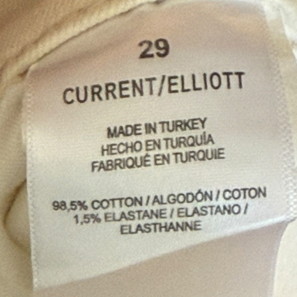 Current Elliot The Dusty Wide Leg Jean In Lime Stone Wash White Sz 29 High Rise - Picture 12 of 12